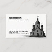 Orthodox Church Sketch on White Background 名刺 (裏面)