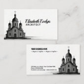 Orthodox Church Sketch on White Background 名刺 (正面/裏面)