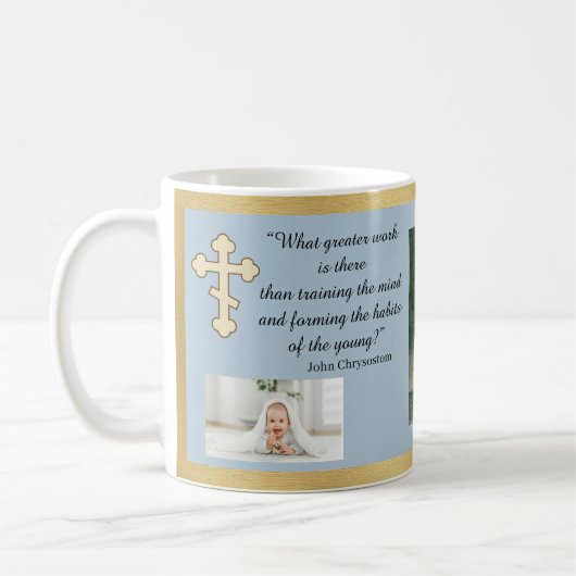 Orthodox l Customize l Chrysostom Quote コーヒーマグカップ (左)