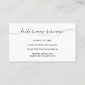 Orthopedic doctor Surgeon Massage Therapist 名刺 (裏面)