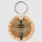 Orthopedic Nurse Caduceus custom name keychain キーホルダー (正面)