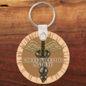 Orthopedic Nurse Caduceus custom name keychain キーホルダー (正面)