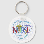 Orthopedic Nurse Motto custom name キーホルダー (正面)