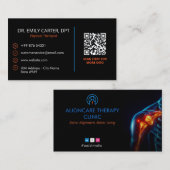 Orthopedic Rehab Business | Modern Dark  名刺 (正面/裏面)