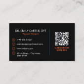 Orthopedic Rehab Business | Modern Dark  名刺 (正面)