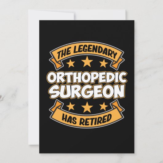 Orthopedic Surgeon Retirement Surgery Medical Doct サンキューカード (正面)