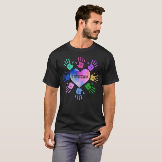 Orthopedic Technician Hand Heart Tシャツ (正面フル)
