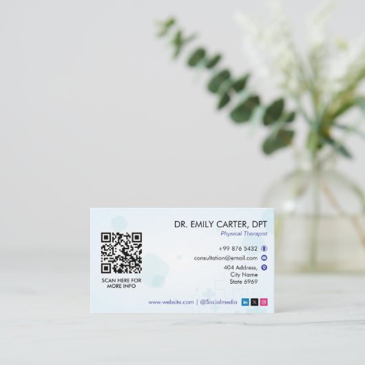 Orthopedic Therapy Clinic | Modern White 名刺 (スタンド正面)