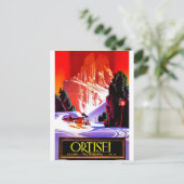 Ortisei, Dolomiti Alps, Val Gardena ski,イタリア ポストカード (スタンド正面)