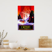 Ortisei, Dolomiti Alps, Val Gardena ski, Italy ポスター (キッチン)