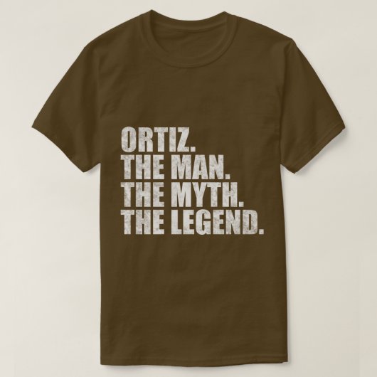 OrtizOrtizファミリー名Ortiz姓Ortiz Surna Tシャツ (デザイン正面)