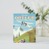 Ortler – 南チロル,イタリア旅行ポスター ポストカード (スタンド正面)