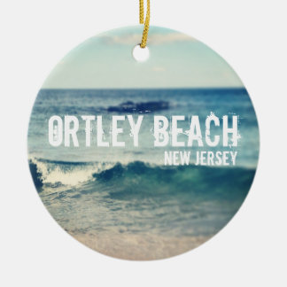 Ortleyのビーチ- 2013年-ジャージーの海岸の回復 セラミックオーナメント