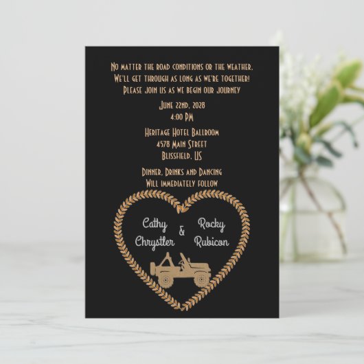 ORV GPオフロードORV名のハート結婚の 招待状 (スタンド正面)