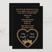 ORV GPオフロードORV名のハート結婚の 招待状 (正面/裏面)