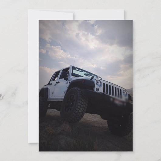 ORV GP オフロード 4X4 ウェディング・シャワーパーティー 招待状 (裏面)