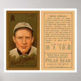 Orval Overall Cubs Baseball 1911 ポスター