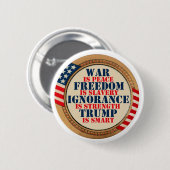 Orwellは切札についての私達を警告しました 缶バッジ (正面&裏面)