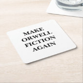 Orwell Message四角い紙の厚紙コースターパック スクエアペーパーコースター (アングル)