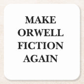 Orwell Message四角い紙の厚紙コースターパック スクエアペーパーコースター (正面)