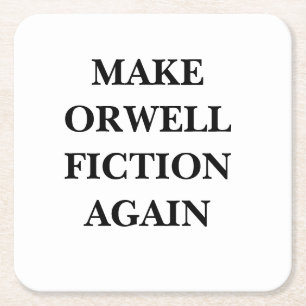 Orwell Message四角い紙の厚紙コースターパック スクエアペーパーコースター