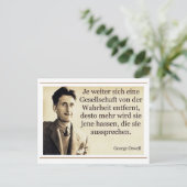 orwell wahrheit aussprache motivation ポストカード (スタンド正面)