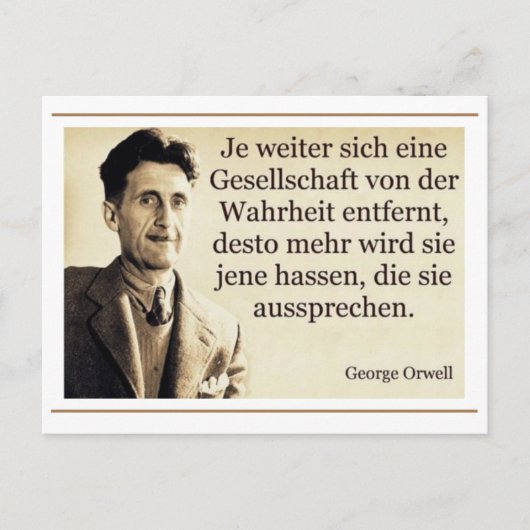 orwell wahrheit aussprache motivation ポストカード (正面)