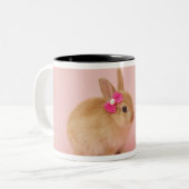 Oryctolagusのcuniculus 2 ツートーンマグカップ (正面左)