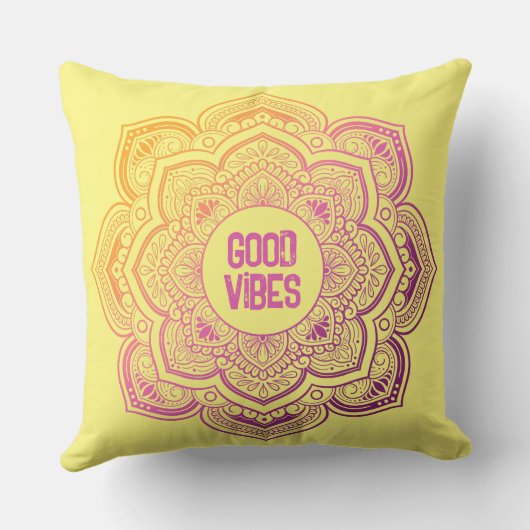 Oryn Mandala Personalized Throw Pillow クッション (裏面)