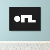 ORZ絵文字Kaomoji Emoji キャンバスプリント (インサイチュ (ウッドフロア))