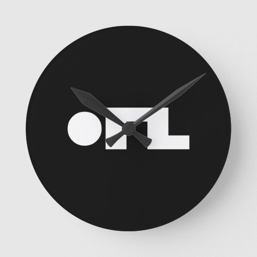 ORZ絵文字Kaomoji Emoji ラウンド壁時計 (正面)