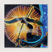 OSルーネアートパズル |アングロサクソンバイキングルーンᚩ ジグソーパズル (縦)