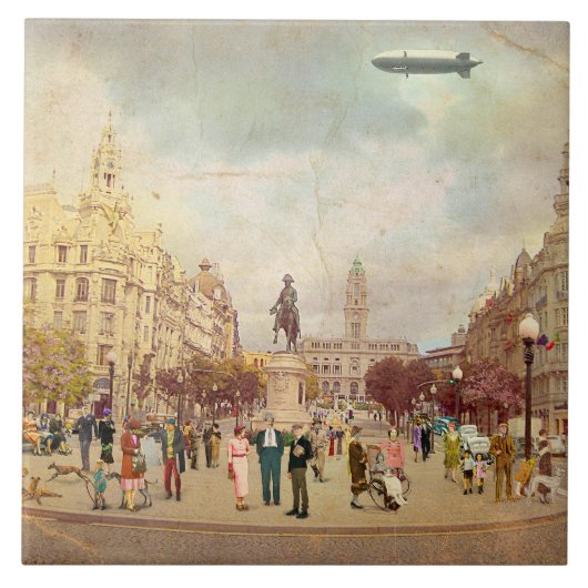  Os Aliados, Porto. 1935 タイル (正面)