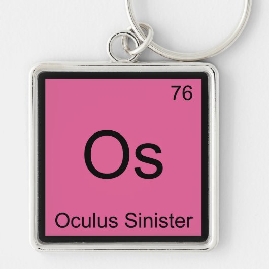 Os - Oculus Sinister Chemistry Elementシンボルアイ キーホルダー (正面)