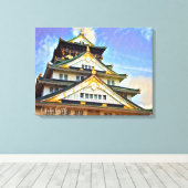 Osaka Castle (Blue sky ver.) キャンバスプリント (インサイチュ (ウッドフロア))