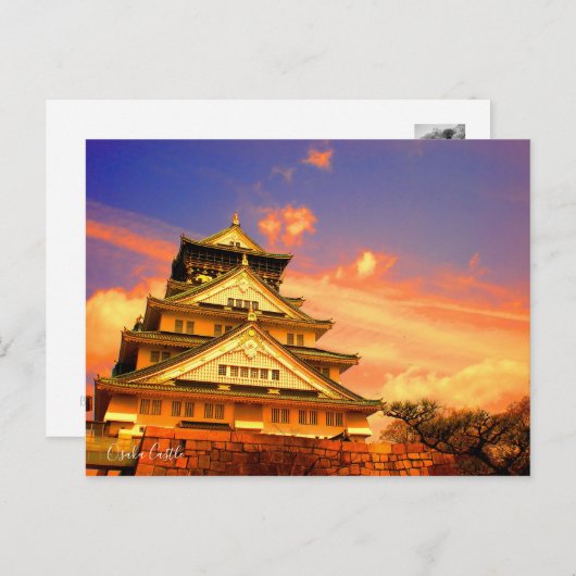 Osaka Castle (Sunset ver.) ポストカード (正面/裏面)