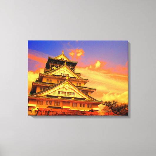Osaka Castle (Sunset ver.) [Premium Canvas] キャンバスプリント (正面)