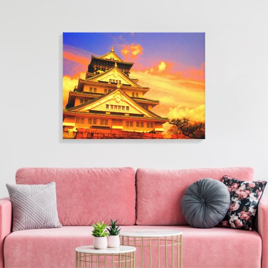 Osaka Castle (Sunset ver.) [Premium Canvas] キャンバスプリント (インサイチュ (リビング))