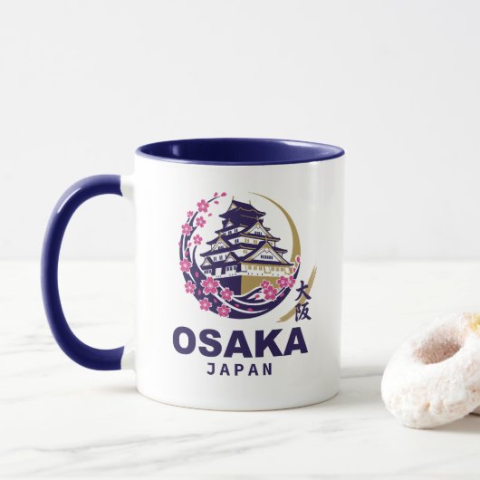 Osaka Japan Cherry Blossoms マグカップ (ドーナツ)