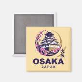 Osaka Japan Cherry Blossoms マグネット (正面/裏面)