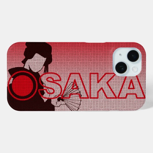 Osaka Japan Geisha iPhone Case  Case-Mate iPhoneケース (裏面 (横))