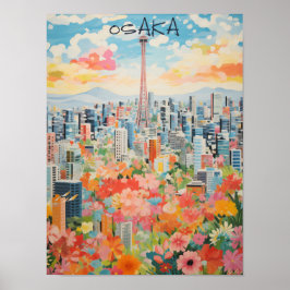 Osaka Japan Travel City Wall Art Aesthetic ポスター