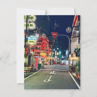 Osaka Neonstraße bei Nacht Urban Japan ポストカード