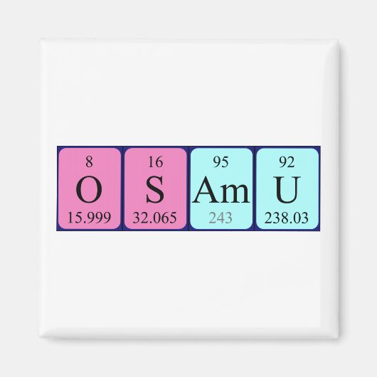 Osamu周期表名磁石 マグネット (正面)