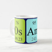 Osamu周期表名mug コーヒーマグカップ (正面左)