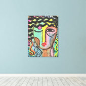 OSBでの抽象芸術ポートレートが多すぎる キャンバスプリント (インサイチュ (ウッドフロア))