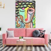 OSBでの抽象芸術ポートレートが多すぎる キャンバスプリント (インサイチュ (リビング))