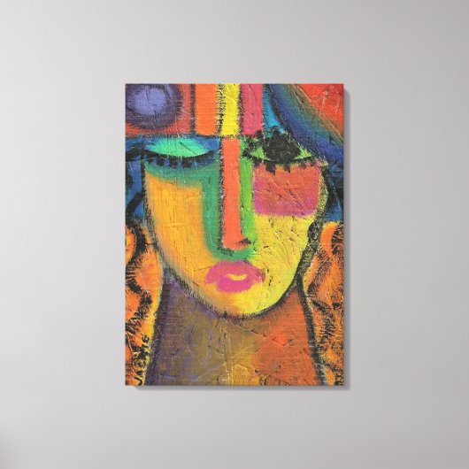 OSBで頼抽象芸術ア絵画クリルを使用しない キャンバスプリント (正面)