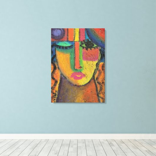 OSBで頼抽象芸術ア絵画クリルを使用しない キャンバスプリント (インサイチュ (ウッドフロア))