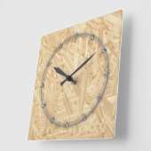 OSBパターンチップボードの改修 スクエア壁時計 (傾斜)